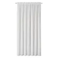 ELBERSDRUCKE Vorhang Gardine mit Tunnelzug Spume weiß 300 x 200 cm (1 St), Stangendurchzug, halbtransparent, Polyester, einfarbig, modern weiß 2,00 cm x 3,00 cm