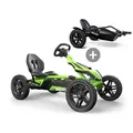 BERG Rally DRT Green 2.0 Pedal-Gokart mit Passenger-Trailer