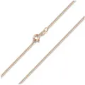 Materia Gliederkette Rosegold Panzerkette für Damen 1,7mm breit K13, Sterlingsilber, rosevergoldet rosa 45 cm