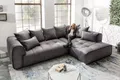 riess-ambiente Ecksofa CLAN 320cm anthrazit, Eckcouch · XXL · inkl. Kissen · Samt · Wohnzimmer · Modern Design