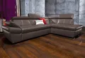 Ecksofa EXXPO - SOFA FASHION "Salerno, Funktionssofa, hoher Sitzkomfort, Breite 268cm, L-Form", braun (schoko), B:268cm H:77cm T:204cm