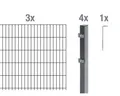 Doppelstabmatten-Set ALBERTS Typ 6/5/6 600 x 80 cm anthrazit