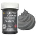 Sugarflair Lebensmittelfarbpaste Graphite, Konzentrierte Spectral Lebensmittelfarbe für Buttercreme, Zuckerpaste, Zuckerguss, Kuchenmischungen, Macarons und mehr! - 25g