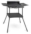 Stagecaptain EBBQ-2000 Elektrogrill 2000W - 3in1 Grill - Tischgrill, Standgrill mit Grillrost und Grillplatte - BBQ Für innen und Außen - Antihaftbeschichtung und Fettauffangschale - Stufenlos