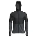 Icebreaker Men Merino 200 Realfleece Descender LS Zip H Blk/Grp/Cb (S)