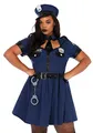 LegAvenue Damen Flirty Cop Kostüme, Blue, 3X-4X