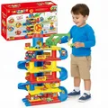 COIL Spiel-Parkgarage, Autogarage, Parkhaus, Tower Garage, Parkgarage, Aufzug, Autowaschanlage, Kran, Autos, 6/7 Etagen, ab 3 Jahren,75 Elemente