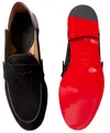 CHRISTIAN LOUBOUTIN Suede Peny Loafers Slippers Sneakers Schuhe Turnschuhe 44