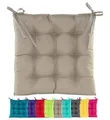 JACK Outdoor Stuhlkissen 38x38cm Lounge Kissen Auflage Wasserfest Sitzkissen Garten Lotus Effekt, Farbe:Taupe