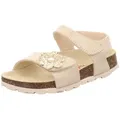 Superfit Fussbettpantoffel Mädchen Fashion-Sandale mit Glanzeffekt Gold, 1-000118-9710 - Gr. 35 - Blau - 35