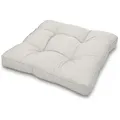 Beautissu Sitzkissen Lounge Kissen Outdoor Hellgrau XLuna, 50x50cm, Sitzkissen Gartenstuhl 10 cm dick Sitzpolster Auflagen für Gartenmöbel grau 50 cm x 50 cm x 10 cm
