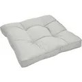 Beautissu Xluna Loungekissen Sitz 50x50x10cm Hellgrau