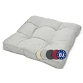 Beautissu Lounge Kissen Outdoor 50x50 cm Hellgrau – Bequemes Sitzkissen Gartenstuhl 10 cm dick Sitzpolster Auflagen für Rattanmöbel Gartenmöbel Polster für Stühle Sessel Stuhlauflage Indoor – xLuna