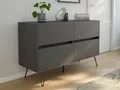Magnolia Home Sideboard Kommode Dion 120cm 4 SoftClose Schubladen Grafit
