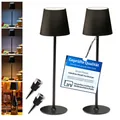 Smart-Planet hochwertige Metall LED Tischlampe 2er Set höhenverstellbar