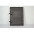 SEZAM - 29 x 39 cm - Kamintür, Gußeisen Tür für Brotbackofen, Pizzaofen, Räucherofen für Haus oder Garten, Kachelofen, Ofentür, Räuchereit... - Grau