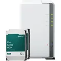 Synology DS223j 24TB Plus HDD NAS-Bundle NAS inkl. 2x 12TB Synology Plus HDD 3.5 Zoll SATA