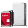 Synology DS223j 16TB WD Red Plus NAS-Bundle NAS inkl. 2x 8TB WD Red Plus 3.5 Zoll SATA Festplatte BDL_DS223j+WD80EFPX