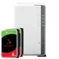 Synology DS223j 12TB Seagate IronWolf NAS-Bundle NAS inkl. 2x 6TB Seagate IronWolf s 3.5 Zoll SATA Festplatte BDL_DS223J+ST6000VN006