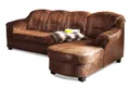 Ecksofa HOME AFFAIRE "Budapest zeitlos & elegant, bequeme Armlehnen, L-Form", braun (mokka), B:242cm H:84cm T:80cm, Sofas, Ecksofa, wahlweise mit Bettfunktion, mit Recamiere oder Ottomane