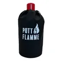 Bluecraft Abdeckhaube für 5 kg Gasflasche mit Aufdruck 'Pott & Flamme' – Wetterschutz für Gasflaschen, langlebig und UV-beständig