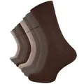 Cotton Prime® Socken 8 Paar, ohne Gummibund braun 43-46