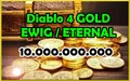Diablo 4 Gold 10.000 Million Mio 10B NON-SEAON ETERNAL EWIG SC D4 PS5 Xbox
