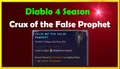 DIABLO 4  5x Crux of the False Prophet SEASON 13 D4 SC PS XBOX  Mephisto Mats
