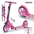 AREBOS Tretroller Kickroller Cityroller Kinderroller Erwachsene Scooter Pink