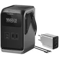 ECOFLOW TRAIL 200DC Tragbare Powerstation, 192 Wh, ultraleichte LFP-Batterie mit Griff, 220 W Solar-Generator, Schnellladung, 4 Ausgänge, stoßfest