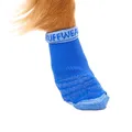 RUFFWEAR Bark'n Boot Socken für Hunde, große Hundesocken für unter Hundeschuhen und Hundestiefeln, Set mit 4 bequemen, schnell trocknenden und verstärkten Hundesocken, Größe L, Blue Pool