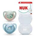 NUK First Choice Baby Schnuller | 6-18 Monate | Orthodontische Schnuller | Beruhigt 99% aller Babys** | Schildkröte/Wal | 2 Stück