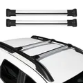OMAC Dachträger Gepäckträger kompatibel mit Dacia Duster 2013-2018 Relingträger Aluminium Silber