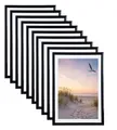 IDEAL TREND Set Bilderrahmen 21x29,7 DIN A4 Fotorahmen aus Kunststoff Bilder Foto Posterrahmen Collage Wanddeko AC-6: Farbe: 10er Pack Schwarz