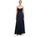 Vera Mont Abendkleid Damen mit Wasserfallausschnitt Material blau L (42)