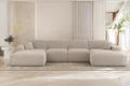Wohnlandschaft Sofa U-Form CELES PREMIUM in Stoff Sven Cappuccino