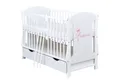 Baby-Delux Babybett Lia Princess, Kinderbett 60x120 cm weiß Schublade Kiefer Princess Motiv Matratze