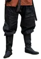Leonardo Carbone® Wikinger Leinenhose Wodan - Herren Leichte Sommerhose, Festival Outfit, Mittelalter Kleidung, LARP, Cosplay, Freizeithose - 100% Leinen Schwarz M