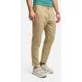 Indicode Leinenhose Herren INNandos Sommerhose Leinen Herrenhose mit elastischem Bund mit Knopf- und Reißverschluss braun L