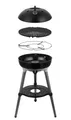 CADAC Carri Chef 40 Gasgrill – 60 x 60 x 86 cm – Stahl & Kunststoff – Inkl. Pfannenhalter, 40 cm Grillrost & Deckelthermometer – Camping Grill 50mBar – Inkl. Tragetasche - Verwendung im Freien