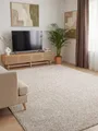 Elle Decoration Rocco - Flachgewebe Teppich, Maschinen Waschbar, Woll Optik, Langlebig & Nachhaltig, Modern, Skandi Look für Wohnzimmer, Esszimmer, Schlafzimmer, Flur - Creme Multifarben, 200x290cm
