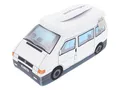 BRISA VW Collection - Volkswagen Neopren Universal-Schmink-Kosmetik-Kultur-Reise-Apotheke-Tasche-Beutel im T4 Bulli Bus Design (Groß) (Weiß)