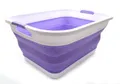 SAMMART 41L Collapsible Plastic Laundry Basket - Foldable Pop Up Storage Container/Organizer - Portable Washing Tub - Space Saving Hamper/Basket (Lt. Purple)