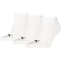 PUMA Sneakersocken PUMA UNISEX SNEAKER PLAIN (3 Paar) mit kleinem Logo weiß 43-46