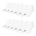 PUMA 6 Paar Unisex Herren Damen Sportsocken Kurzsocken Sneaker Socken, Farbe:Weiß, Größe:43-46, Artikel:-300 white