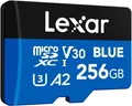 Lexar Blue Micro SD Karte 256GB, bis zu 160 MB/s Lesen, microSDXC UHS-I-Karte