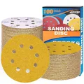 ALPXUXP Schleifscheiben 125mm Klett Exzenterschleifer Schleifpapier 8 Loch Rund Schleifblätter(Mit Korn P60 P80 P120 P180 P240 x20) Profi Für Holz Metall Entrosten und Farbe-100 Stück