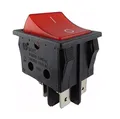 Wippschalter 2-pol EIN-AUS 250V 16A rot beleuchtet