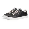 Tommy Hilfiger ICON COURT SNEAKER Plateausneaker Freizeitschuh, Halbschuh, Schnürschuh mit Flaggen-Logo schwarz 37 EU