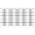 Doppelstab-Gittermatte, Typ 6/5/6, ohne Überstand, Breite 2000 mm x Höhe 1400 mm, Farbe: anthrazit - Grau/Dunkelgrau